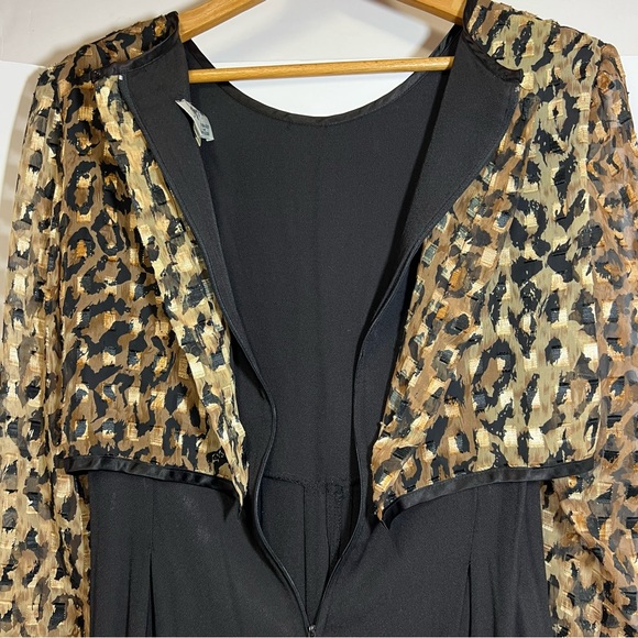 Vintage 80's Jeffrey & Dara Animal Print Wide Leg Jumpsuit - Picture 8 of 16